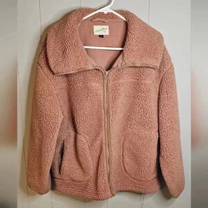 Universal Thread Sherpa Jacket, Pink, Large